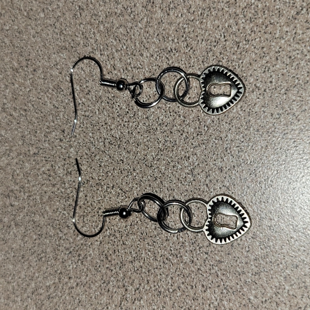 Heart lock earrings